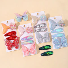 Enfants frais pince à cheveux ensemble fleur imprimé doux papillon épingles à cheveux enfants BB cheveux frange Clips Barrettes fille accessoires chapeaux