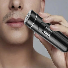 Rasoir électrique compact pour homme, aste par USB, support et séchage, utilisation facile à un bouton, parfait pour la maison, la voiture et les voyages!