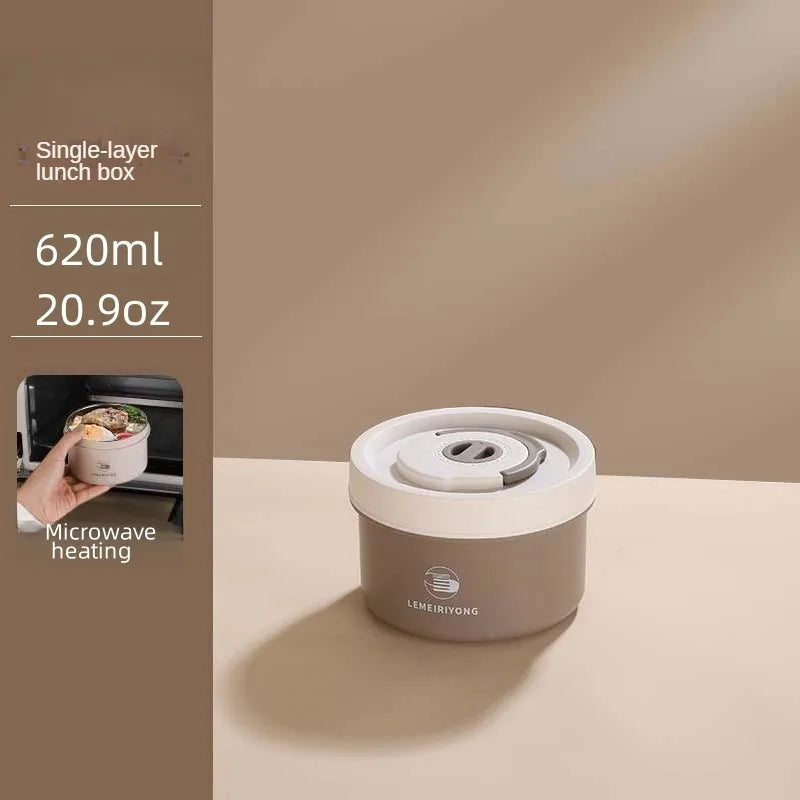 Boîte à déjeuner Portable, ensemble de conteneurs à déjeuner isolés, conteneur à déjeuner empilable Bento en acier inoxydable