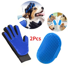 Kit De toilettage pour animaux De compagnie, 2 pièces, pour chien, chat, fourrure de lapin, brosse De toilettage, gant De nettoyage De bain, brosse De cheveux et de douche pour animaux De compagnie