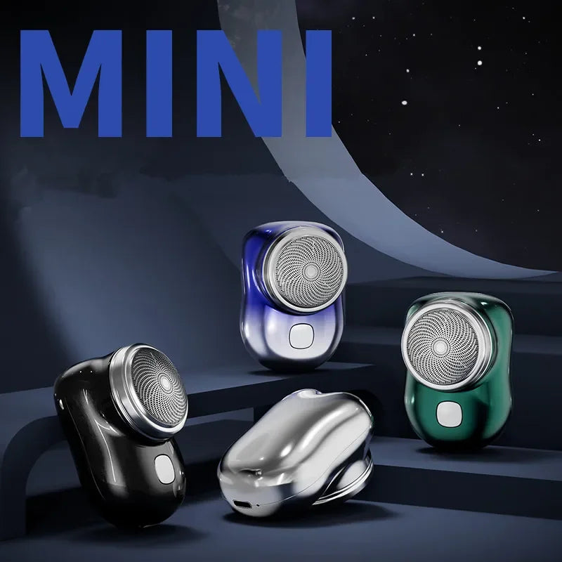 Mini electric shaver for men, wet and dry electric shaver, portable, pocket-sized, portable smart battery-powered tools for outdoor use