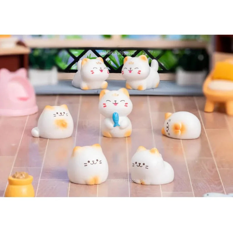 Nouveau modèle de chat de richesse de dessin animé mignon créatif, décoration de bureau, Figurine animale, ornements de chat, accessoires de décoration
