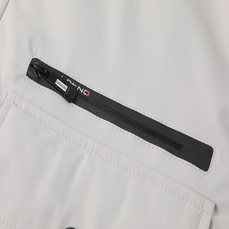 Men's cotton hooded jacket, casual style, windproof, padded, cool solid color, simple cotton clothing, autumn and winter