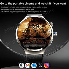 Smartwatch avec grand écran Amoled 1,98 pouces 210 °   Caméra rotative GPS Position surveillance de la santé Android 13.0 montre intelligente hommes