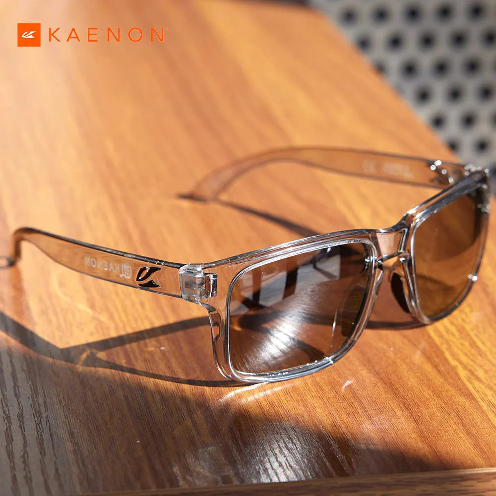 Kaenon Classic Square Polarized Unisex Medium Size Photochromic Sunglasses Grey Sunglasses