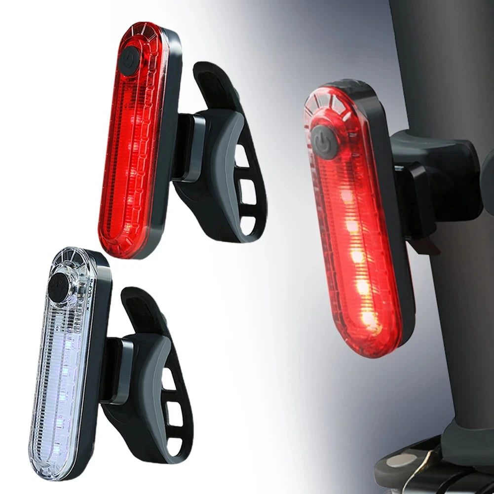 Feu arrière de vélo rechargeable par USB, LED rouge lumineuse, adapté à n'importe quel vélo/casque, facile à installer pour la sécurité du cyclisme