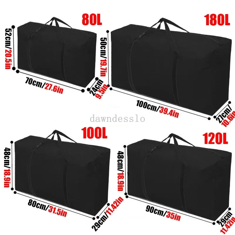 Sacs à bagages mobiles imperméables Extra larges, sac de courses pour linge, sac de voyage pliable, organisateur de couette de grande capacité