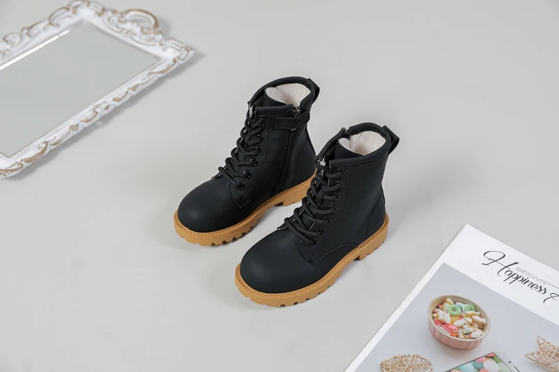 Bottes d'équitation pour enfants, chaussures de marque blanches, souples et décontractées à plateforme, nouvelle collection automne