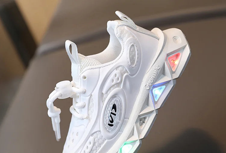 Chaussures pour bébés, baskets lumineuses et maladroites pour garçons et filles, petites et moyennes tailles, à semelles souples, nouvelle collection printemps-automne 2023