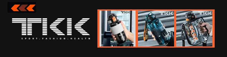 TKK 1/1.6/2L bouteille d'eau de sport TRITAN grande capacité tasse créative résistant à la chaleur en plein air adulte voyage bouilloire salle de sport Fitness cruches