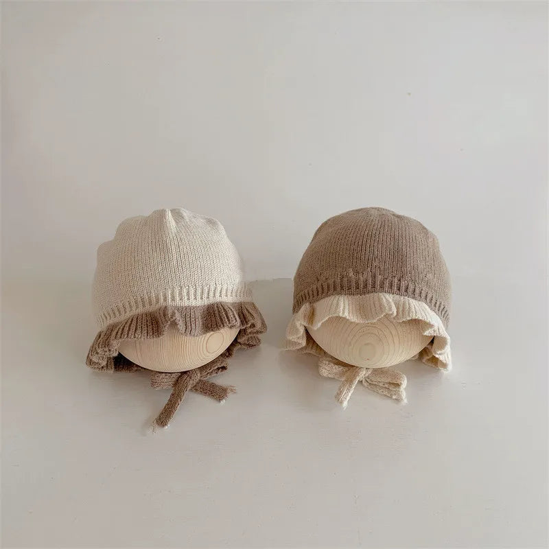 Chapeau de Style Coréen pour Bébé Fille, Chapeau Chaud à Oreilles, Accessoires pour Nouveau-né de 1 an et 2 ans, Automne et Hiver