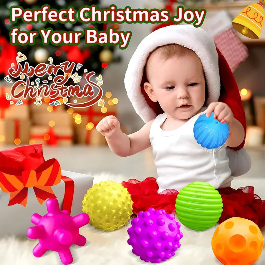 Boules texturées pour bébé, jeu sensoriel, activité de 6 à 12 mois, balle multi-doux, jouets de douche Montessori pour enfants, meilleur cadeau, 6 pièces