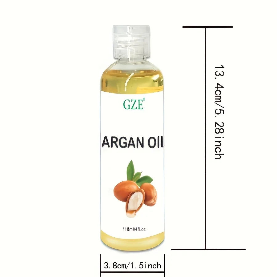 GZE Huile d'argan marocaine biologique Hydratant pur pressé à froid vierge de qualité supérieure pour peau sèche, endommagée, cheveux, visage, corps, cuir chevelu