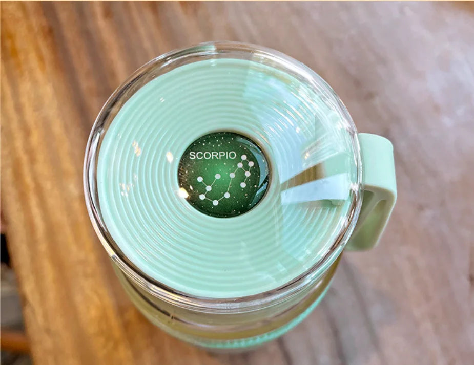 Bouteille en verre Portable de 340ML et 480ML, mignonne, résistante à la chaleur, pour boire de l'eau froide, du jus de thé, avec couvercle à vis, filet filtrant facile à transporter