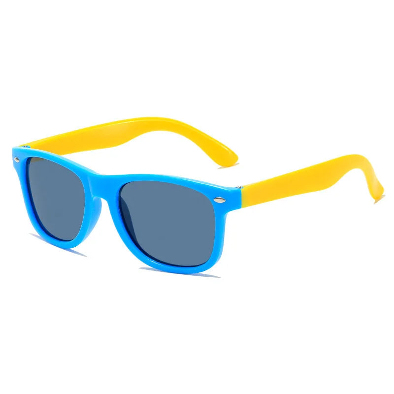 Lunettes de soleil à monture carrée pour garçons et filles, lunettes de soleil rétro pour enfants, protection UV extérieure, lunettes de soleil mignonnes