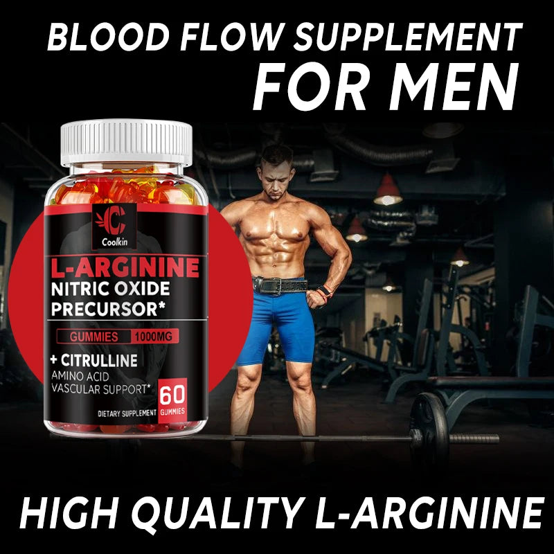 Supplément L-Arginine - Renforce les muscles et soutient le flux sanguin, la circulation, la livraison et le pompage des nutriments