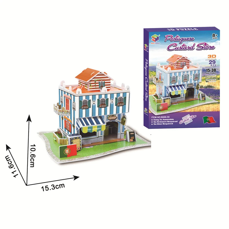Jouets éducatifs Puzzles 3D jouets enfants développement intellectuel mondes Construction de bâtiments célèbres Puzzles 3D jouet
