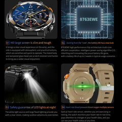 Montre connectée de sport pour hommes, écran tactile HD 2023x360, étanche, surveillance de la santé, appel Bluetooth, nouvelle collection 360