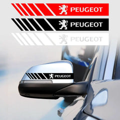 Bandes de course à rayures en PVC pour voiture, autocollants pour rétroviseur, Badge pour Peugeot 608 107 BB1 HX1 Partner 3008 4008 2008 5008 4007 6008