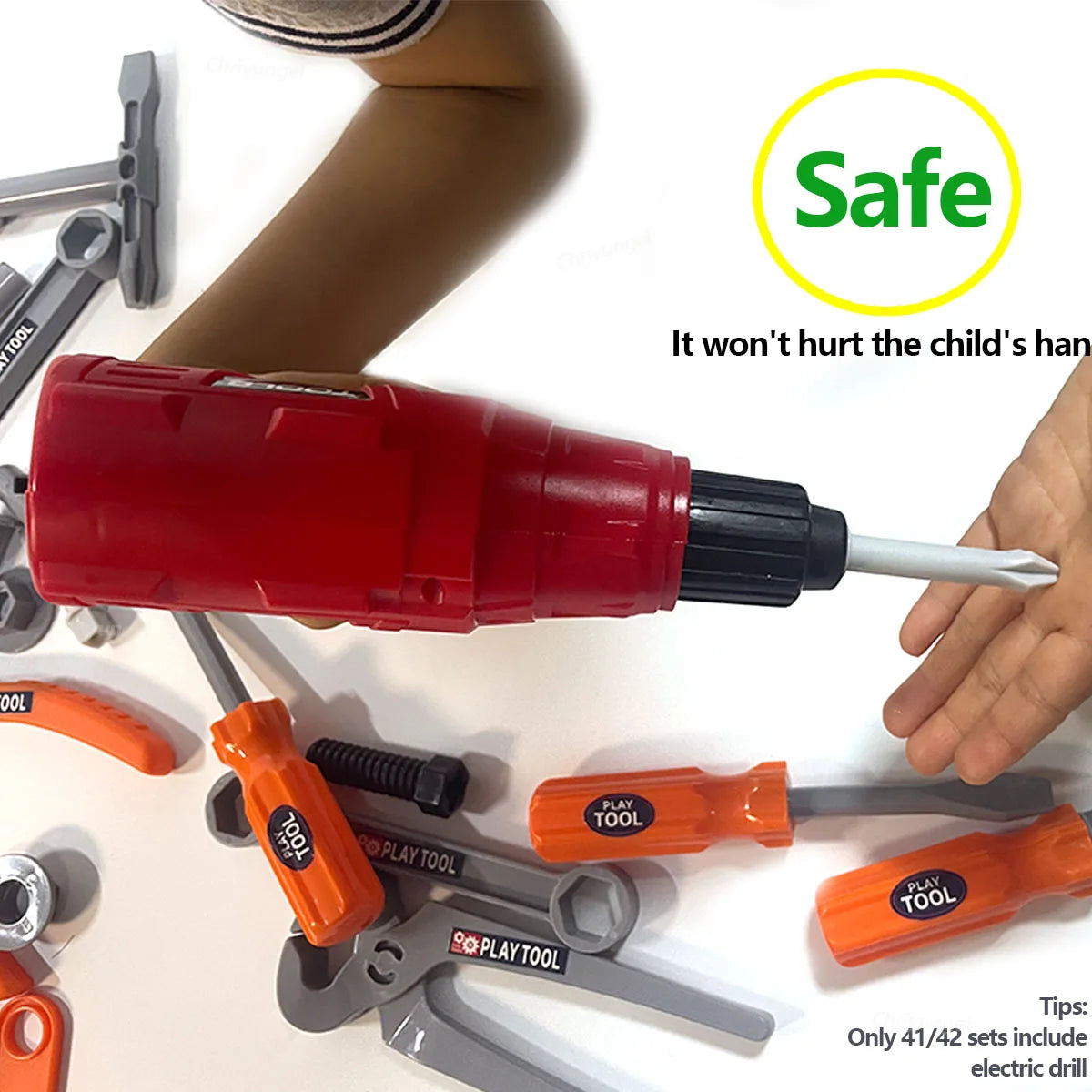 Ensemble d'outils pour enfants, jouets 38/41/42 pièces, Kit d'outils de Construction de réparation pour tout-petits, jouets éducatifs d'apprentissage, cadeau pour garçons et filles