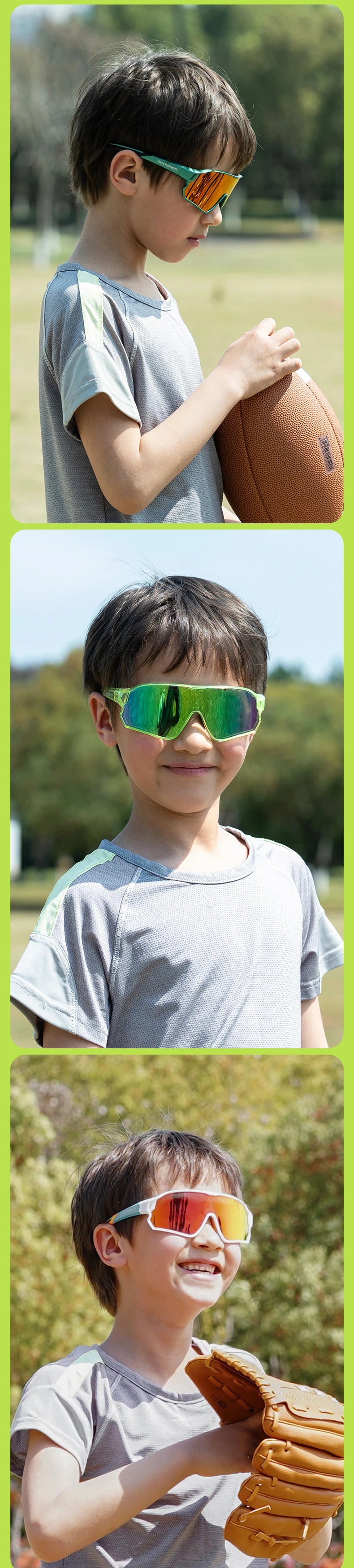 ROCKBROS lunettes de soleil enfants filles garçons lunettes polarisées/photochromiques enfants lunettes Protection UV lunettes lunettes