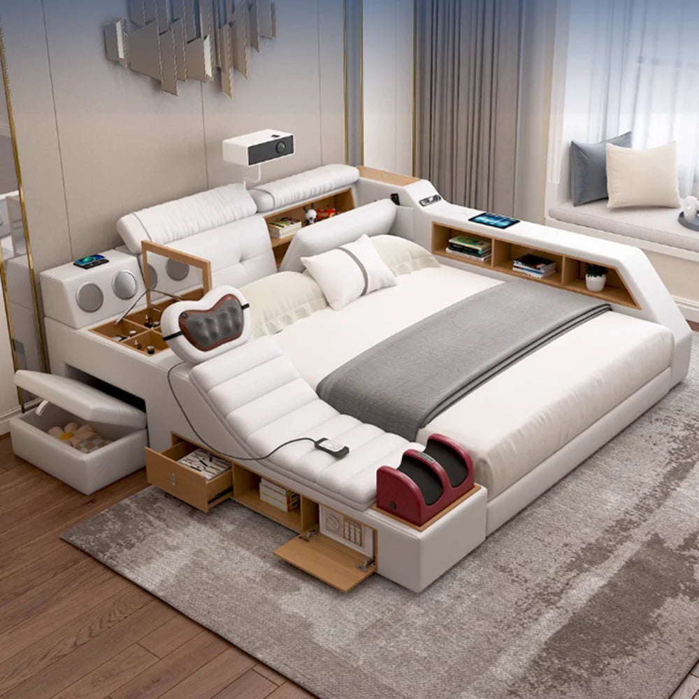 Lits minimalistes uniques lecture fantaisie King commodes de couchage lits Massage Muebles intelligents Para dortoir meubles de chambre