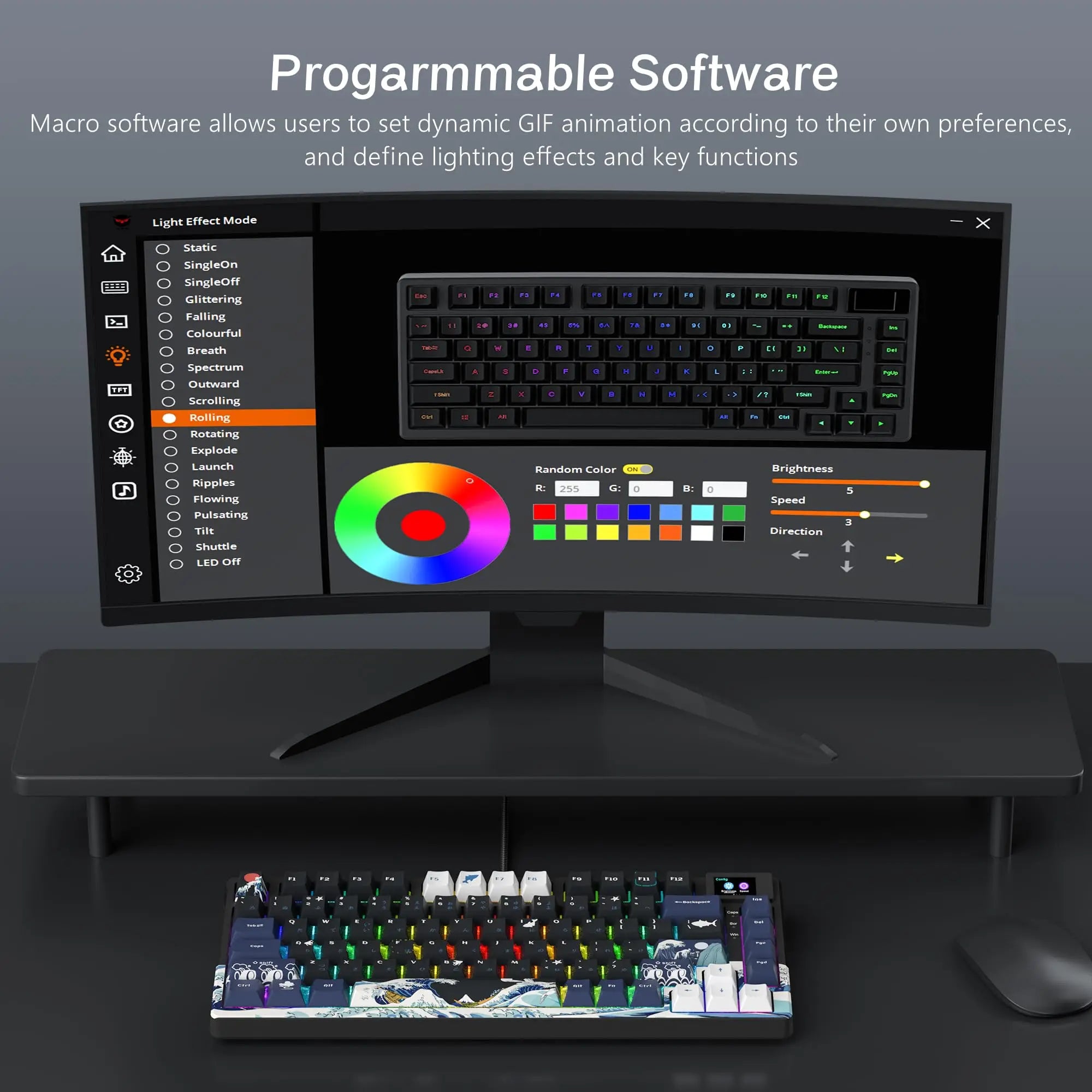 Womier S-K80 75% clavier avec écran OLED couleur clavier de jeu mécanique échange à chaud clavier joint montage rvb clavier personnalisé