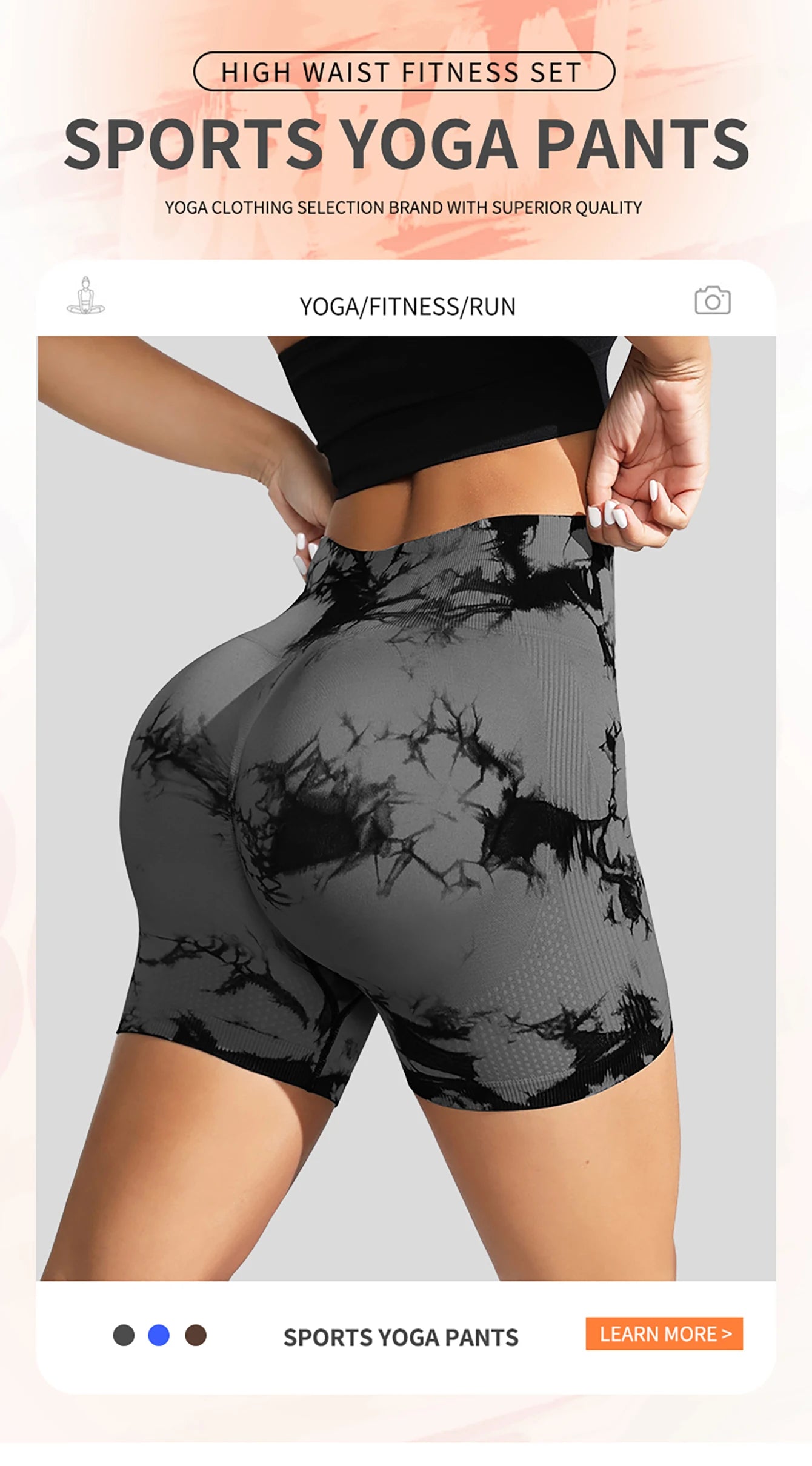 Leggings sans couture Tie Dye pour femmes, pantalons de Yoga taille haute, froissés, collants élastiques de levage des fesses, Leggings de sport à large ceinture