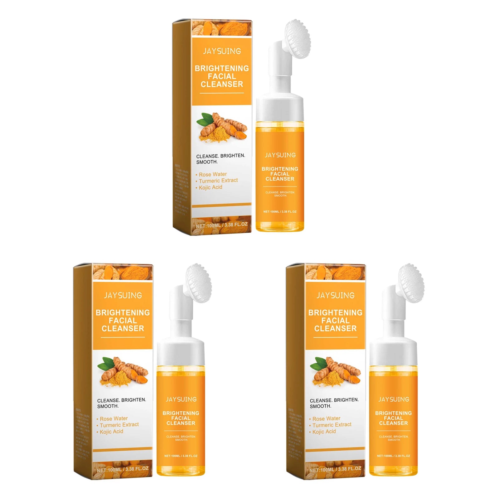 Jaysuing nettoyant au curcuma nettoyage en profondeur éclaircit la peau hydratant Anti-rides nourrissant en profondeur doux hydratant soins de la peau