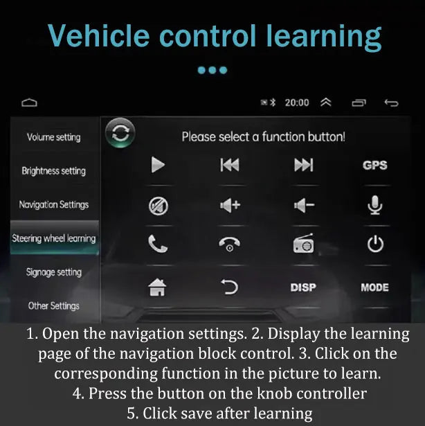 10 touches de contrôle automatique, boutons de volant de voiture multifonctionnels, télécommande Audio de voiture, Navigation GPS, DVD Android