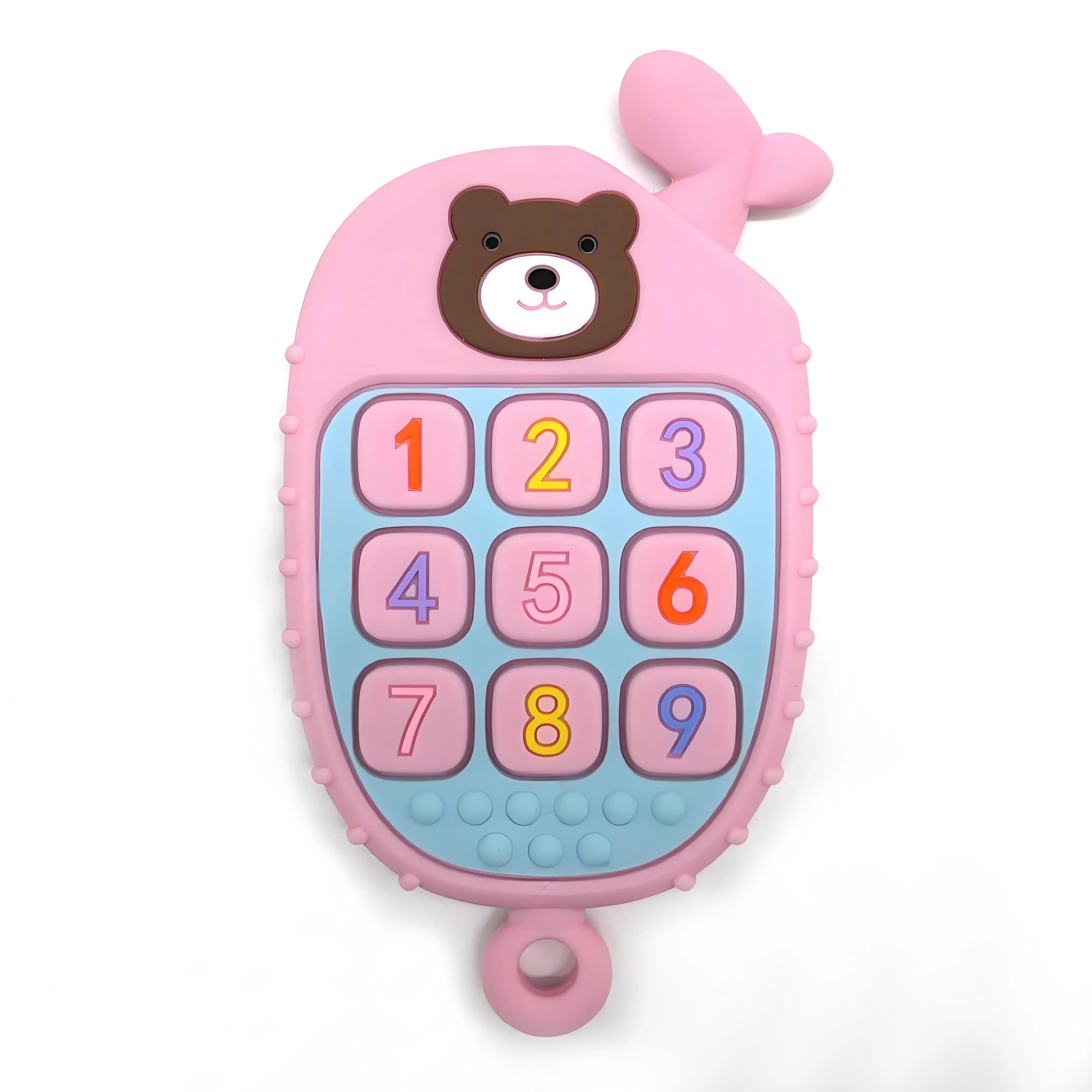 Anneau de dentition en Silicone Montessori pour bébé, jouets sensoriels avec télécommande pour tout-petits, cadeau pour garçons et filles