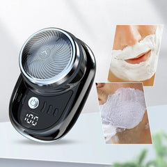 Mini rasoir électrique de voyage pour hommes avec affichage numérique, tondeuse à barbe pour le visage, rasoir aste lavable, taille de poche portable