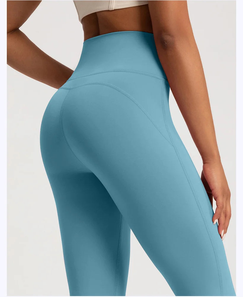 Premium Yoga Leggings, High-Waisted Slim Yoga Pants, Wide-Leg Breathable Bottoms, Casual Gym Sport Bell Leggings for Women