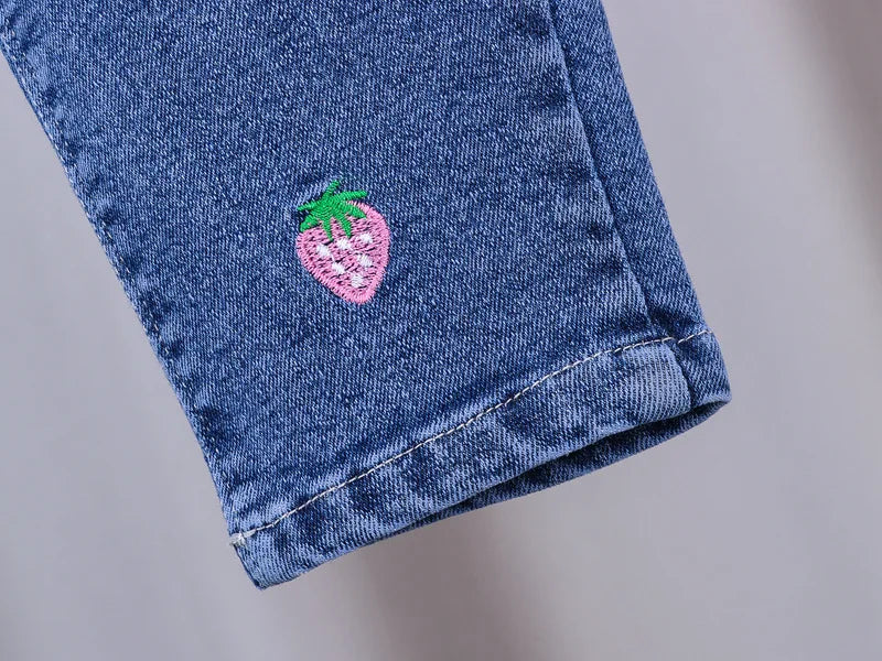 Bébé filles jean serré printemps automne filles suona Denim pantalon décontracté enfants Stretch pantalon évasé enfants vêtements for0-5 ans