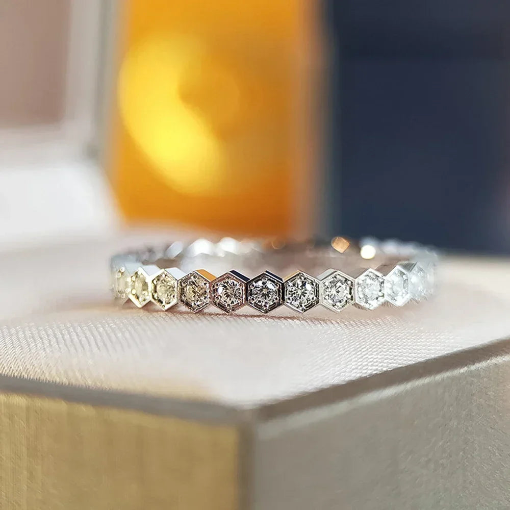 Bagues de fiançailles pour femmes, Design Simple, à la mode, pour mariage, couleur or Rose/argent, bijoux