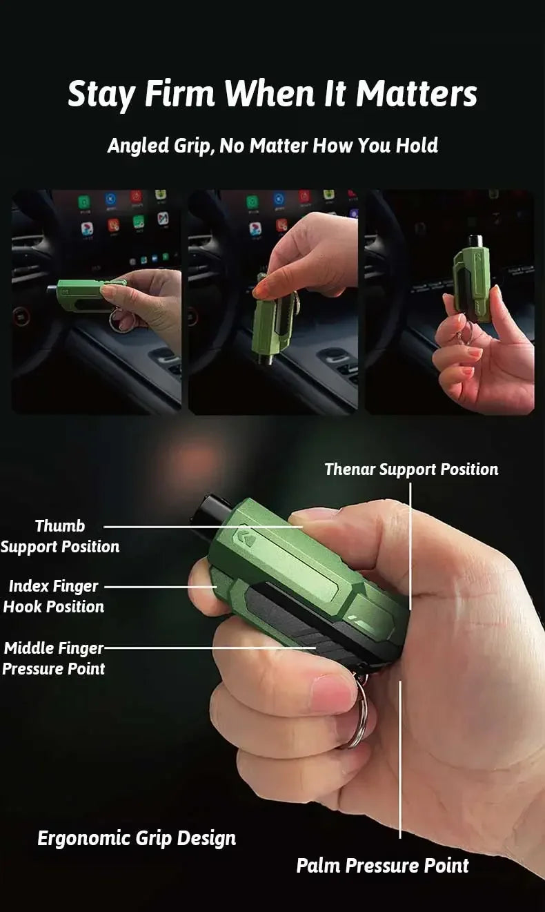 Marteau de sécurité pour voiture, Mini voiture avec un marteau d'évasion multifonctionnel pour casser le verre, marteau de sauvetage, fenêtre de voiture en une seconde