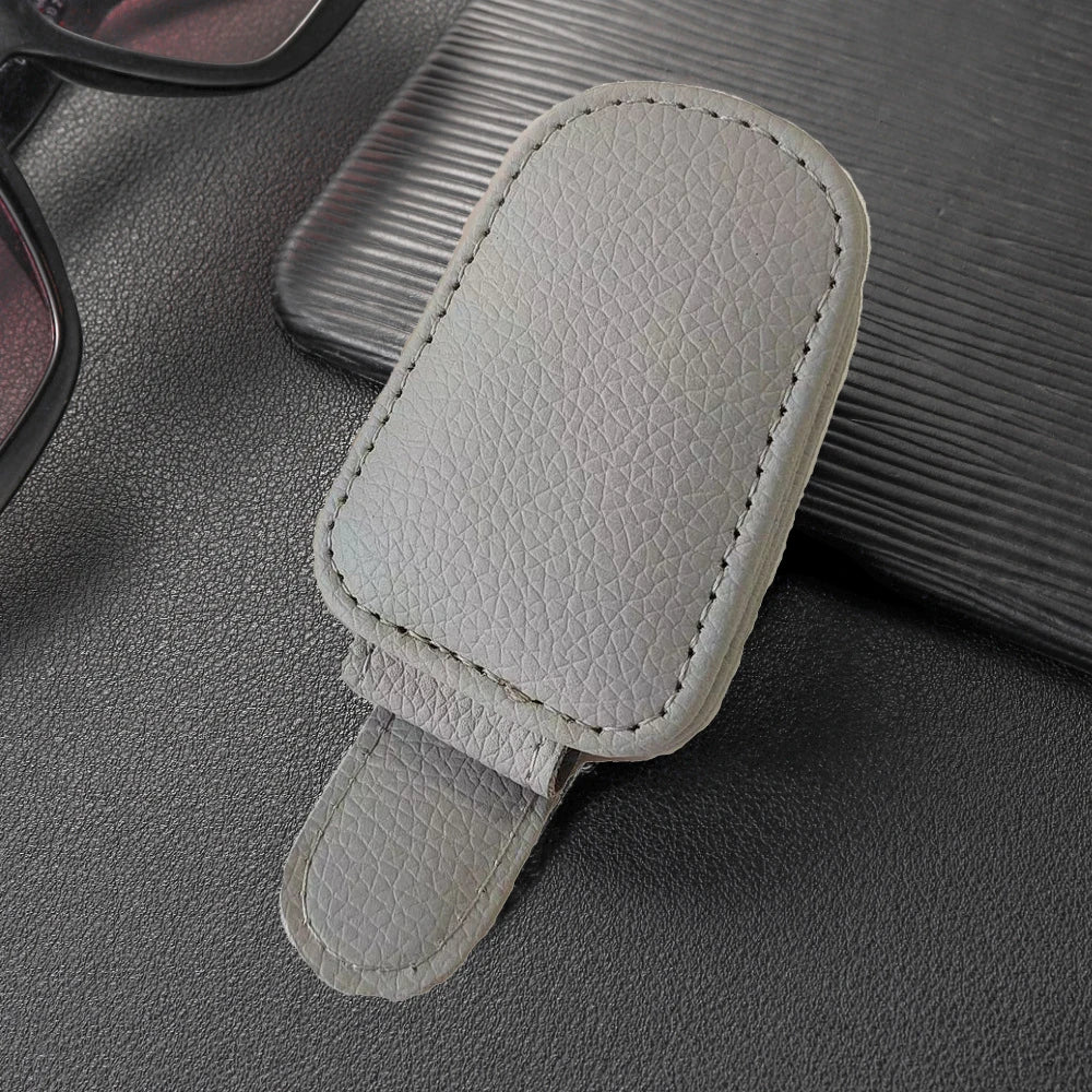 Porte-lunettes de soleil de voiture pour visière de voiture, Clip magnétique en cuir, porte-lunettes, accessoires de voiture de camion pour femmes et hommes