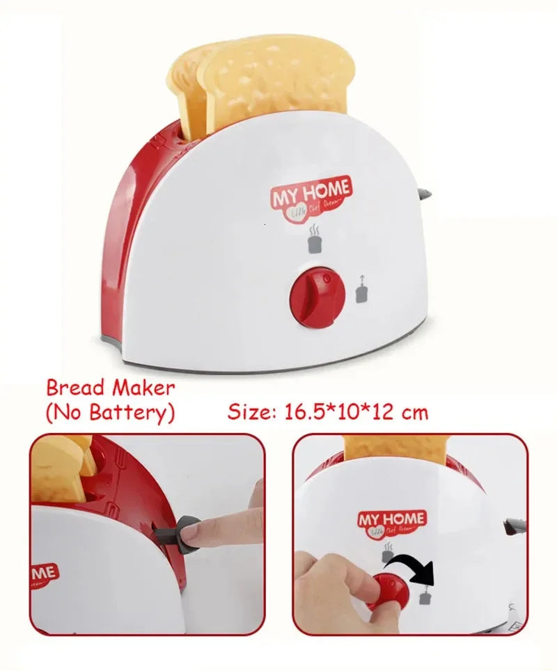 Appareils de cuisine jouets jouet ensemble de cuisine pour enfants jouer cuisine maison de poupée accessoires mélangeur cafetière Machine mélangeur grille-pain