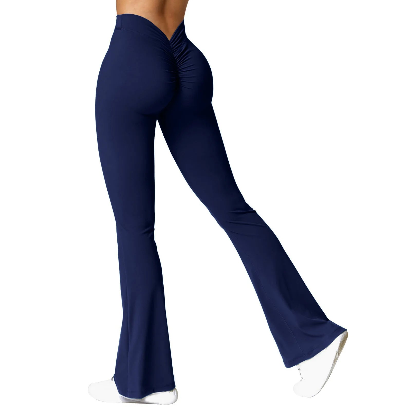Pantalon évasé de Yoga Sexy pour femmes, taille haute, coupe en V, Push-Up, fesses, Fitness, ajustement confortable, Gym, course à pied, mode Slim