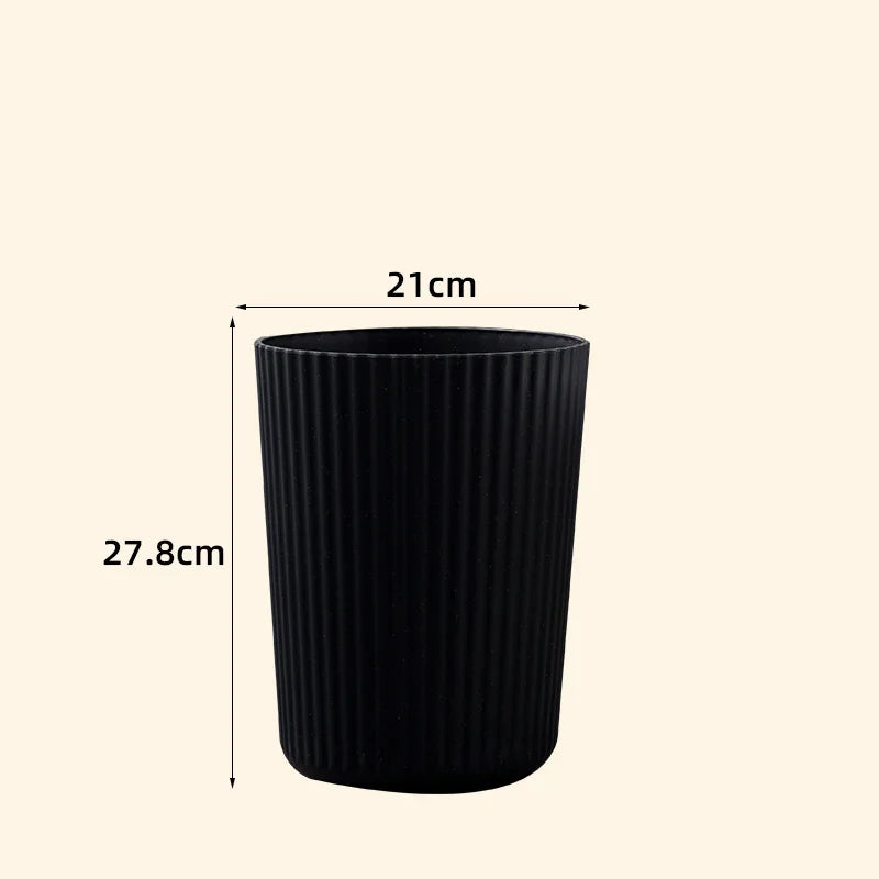 Poubelle ronde en plastique, conteneur poubelle pour salle de bains, cuisine, chambre à coucher, maison, bureau, dortoir d'université