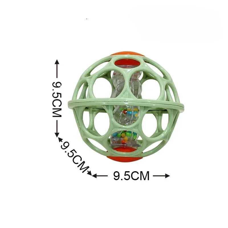 Hochet à main pour bébé, boule souple, jouets pour nouveau-né, anneaux de dentition, cloche à main, jouets sensoriels, jouets éducatifs pour enfants de 0 à 12 mois