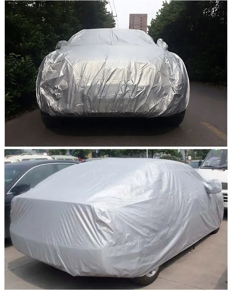 Full car cover, indoor and outdoor protection, sunshade, dustproof, UV-resistant, universal for sedans and SUVs