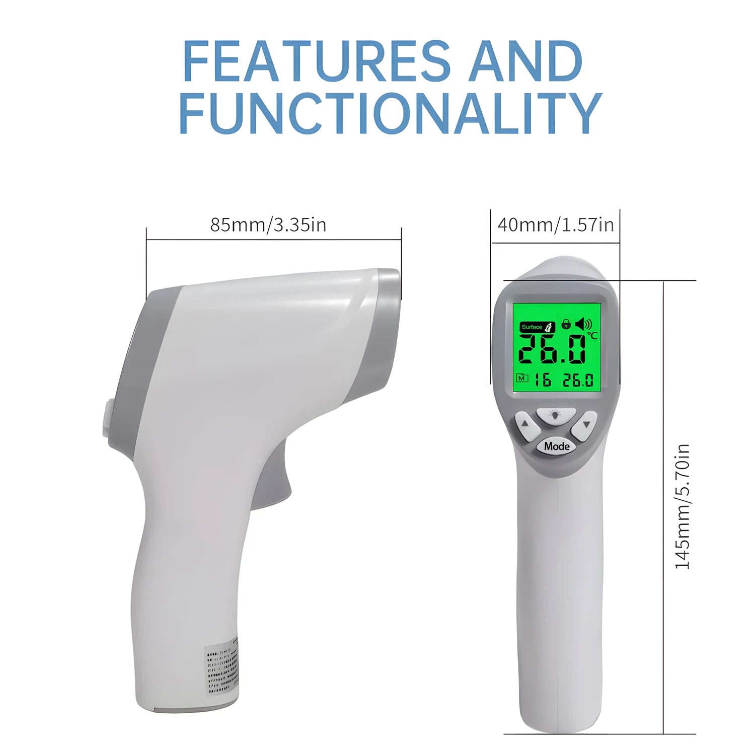 Thermomètre infrarouge numérique pyromètre extérieur Laser compteur haute température thermomètres de cuisine alimentaire ajuster le compteur de chaleur