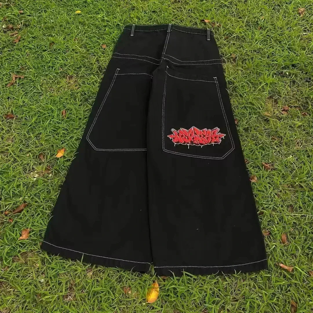 Jeans à jambes larges unisexes pour femmes, pantalons de vadrouille chauds, Street Y2K, Hip Hop, Joker Respzed, New Clearance Spot, American Fashion
