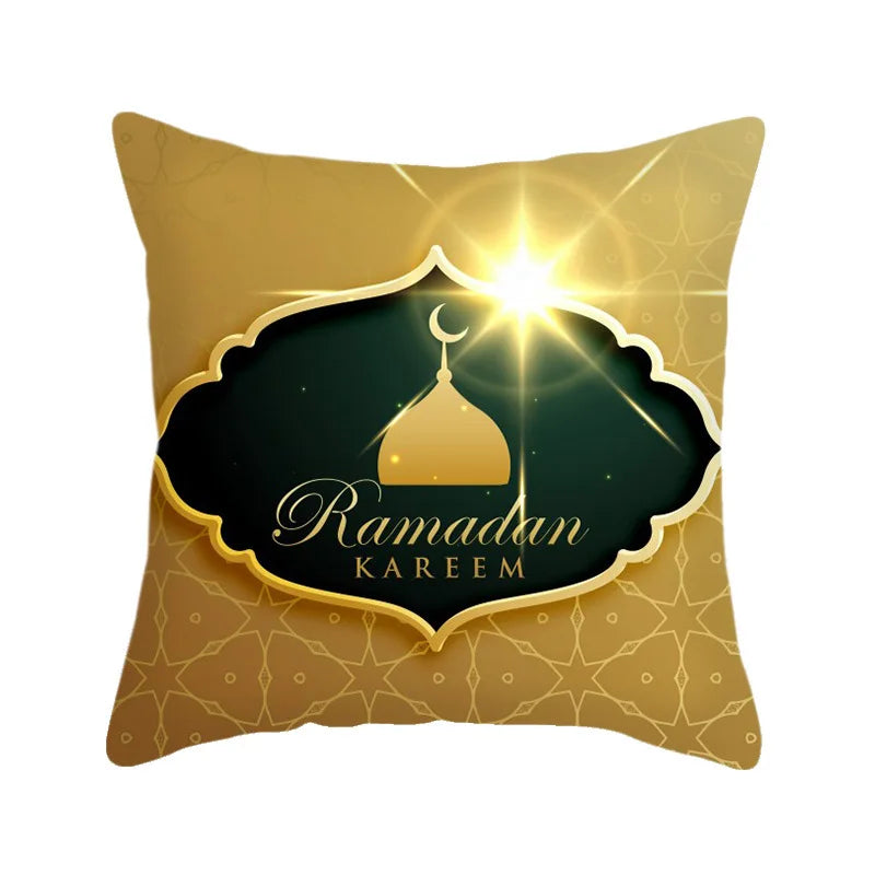 Taie d'oreiller décorative pour Ramadan Eid Mubarak, housse de coussin de canapé pour la maison, cadeaux de mosquée musulmane islamique, 2025