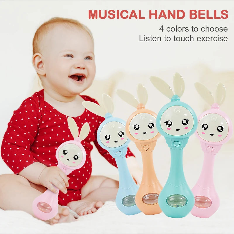 Anneau de dentition musical pour bébé de 0 à 12 ans, jouet éducatif, lit Mobile, cloche, poussette pour nouveau-né, berceau, sucette pour bébé, larme