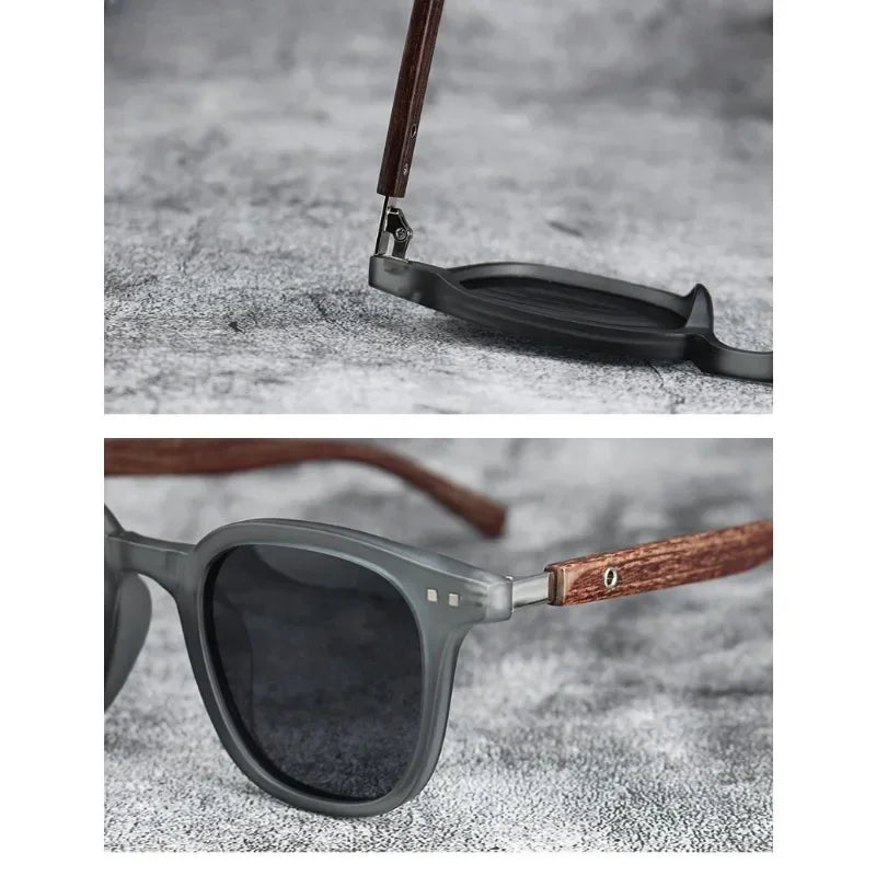 Retro wooden sunglasses for men and women, Mars polarized sunglasses, UV protection glasses, cycling, outdoor activities, street photography