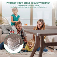 Self-adhesive transparent table corner protectors, anti-collision furniture corner protectors, child safety tools (5 pieces)