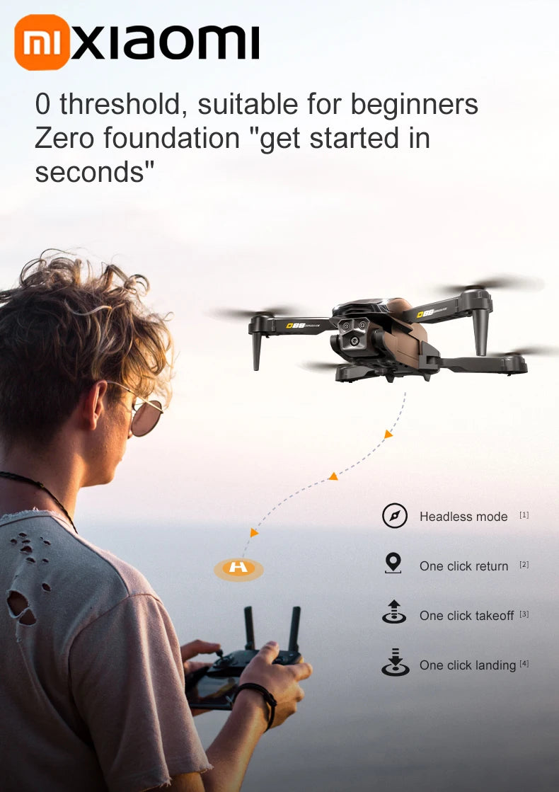 Xiaomi D88 Drone 8K aérien HD double caméra photographie Intelligent évitement d'obstacles moteur sans brosse 5G WIFI GPS retour VR Drone