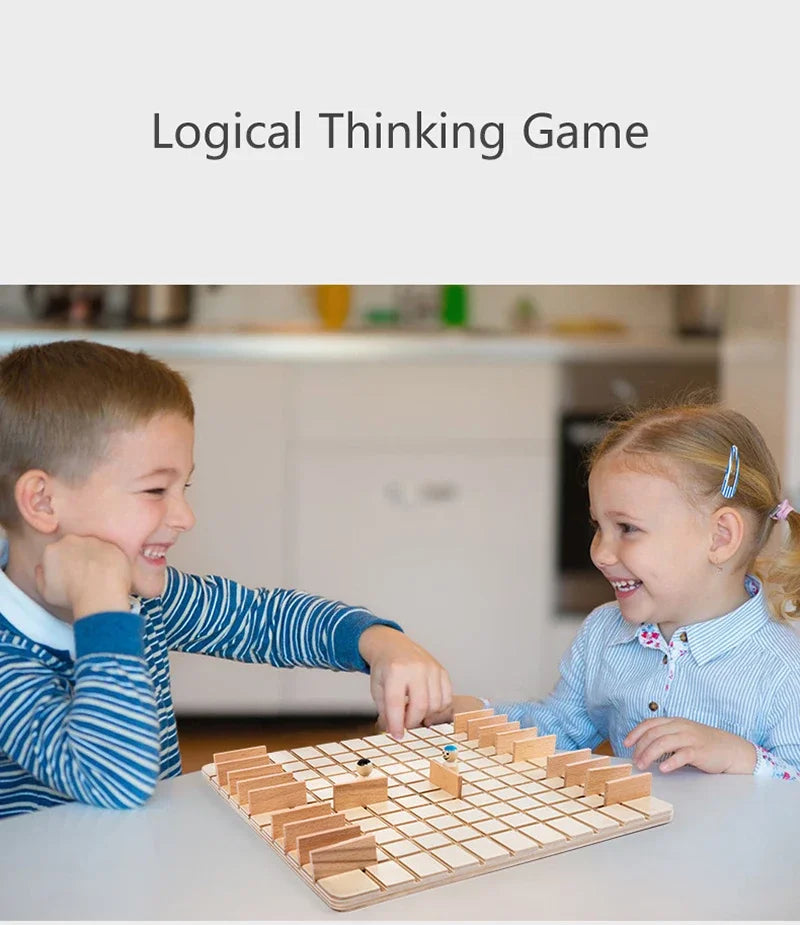 Jouets d'échecs en bois, jeux de stratégie pour enfants, entraînement cérébral, jeu de société interactif Parent-enfant, Puzzle de pensée logique amusant, cadeaux